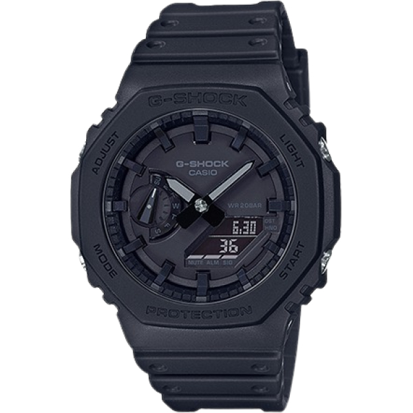 G-Shock Analog Digital Black Color Belt Men's Watch For Man With Black Dial Gift Watch GA2100-1A1