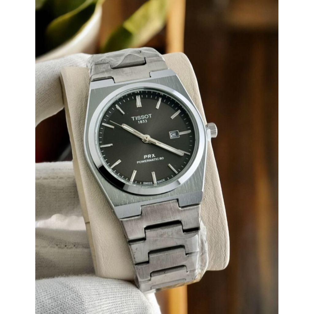 Tissot PRX Powermatic 80 Black Dial Silver Steel Strap Watch for Men - TS-4102 1 Tissot PRX Powermatic 80 Black Dial Silver Steel Strap Watch for Men - TS-4102