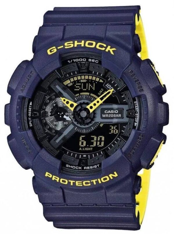 G-Shock Analog Digital Black & Green Belt Men's Watch For Man GA-110LN-8A Multi Color Dial Day And Date Gift Watch