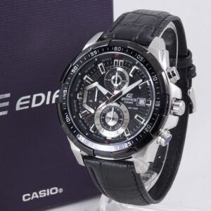 Edifice Chronograph Black Men's Watch Leather 539l 1av