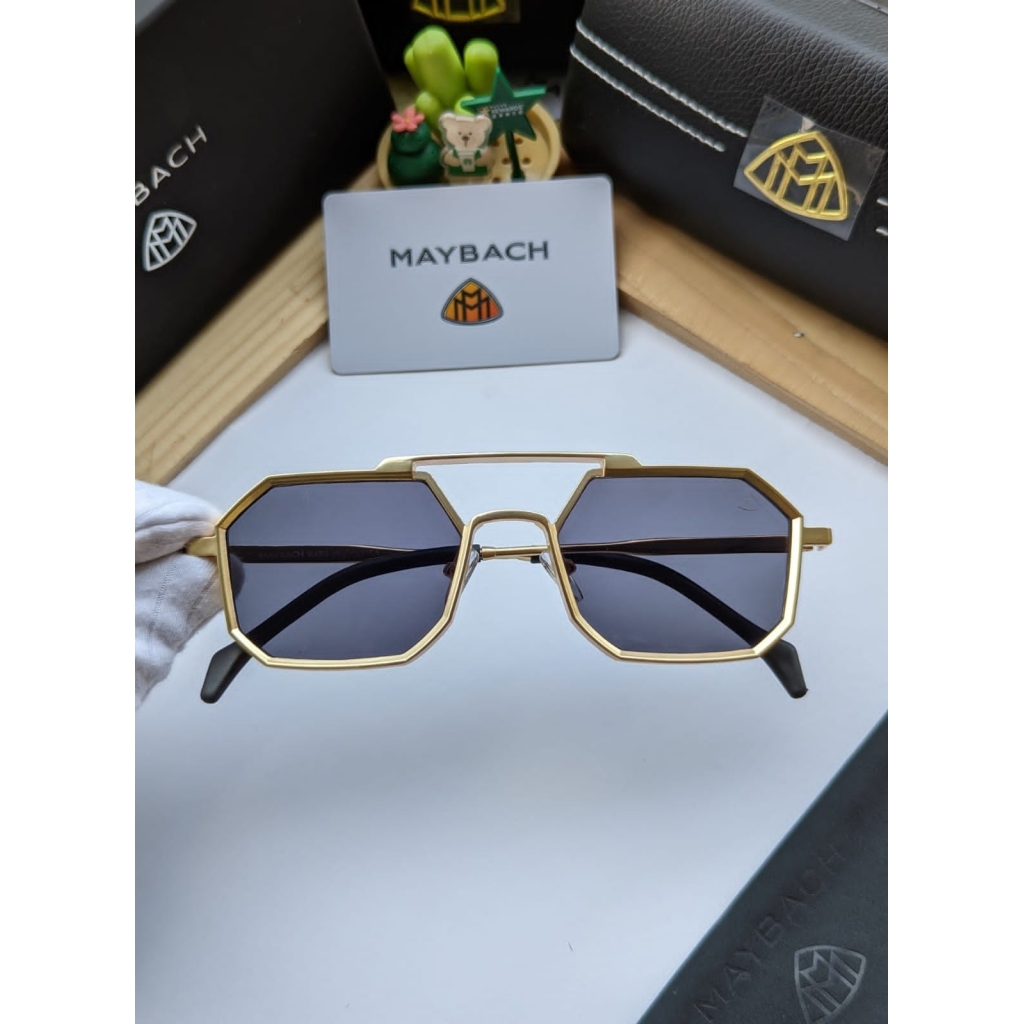 Maybach Stylish Black Shaded Sunglasses For men's New Trending Stylish With Thin Stripe MB-1002
