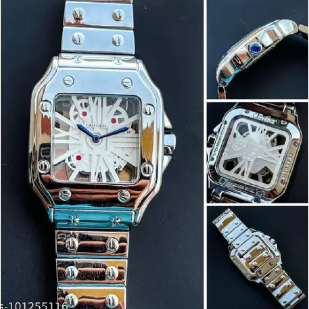 Cartier Silver Men's Watch For Man Silver Strap Best Gift For Man - CRTR-MTL-SILVER