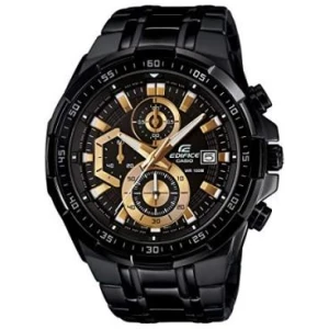Edifice Chronograph With Black Stainless steel Strap Men's Watch Black Gold