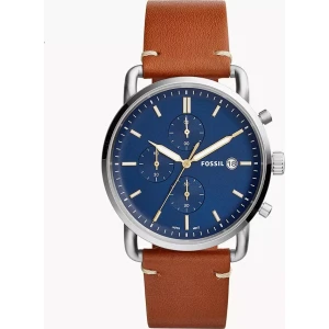 Fossil Chronograph Blue Dial with Leather Strap Watch for Men FS-5401