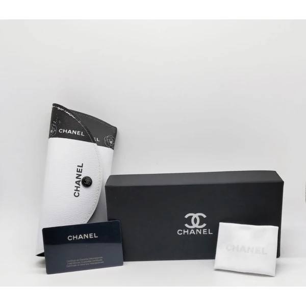 Chanel Branded Original Sunglass Case With Brand Cover & Dust Cover And Hard Box For All Type of Sunglass CHA-BLK-BOX