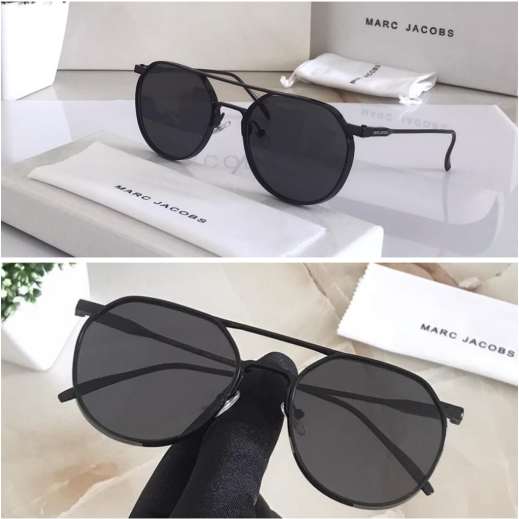 Marc Jacobs Latest Design Heavy Material Black Shade With Black Frame Sunglass For Men's MJ-113