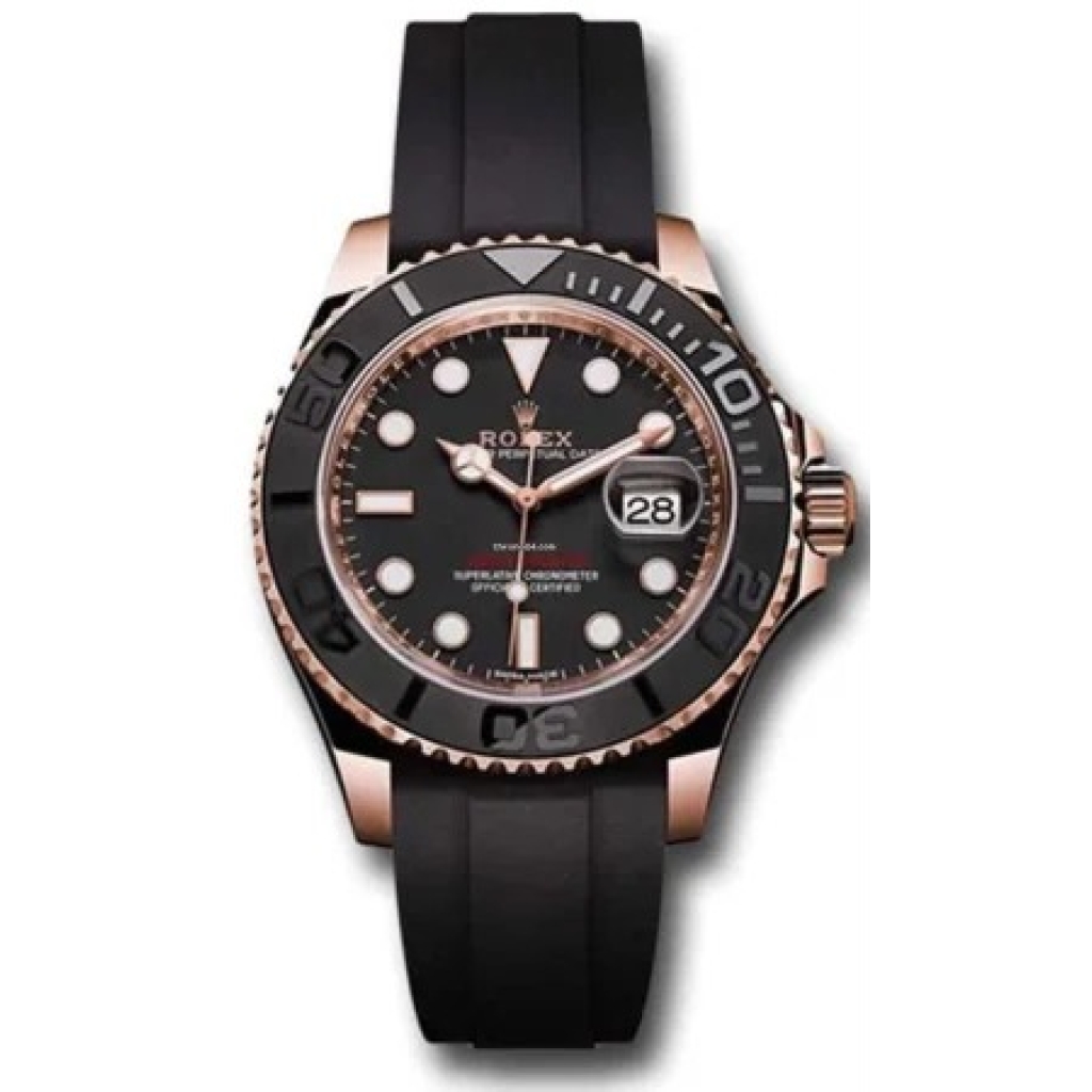 Trendy Rolex Yacht-Master Analog Black Dial Ceramic Bezel Oysterflex Silicon Bracelet Men's Watch For Man Rlx-M268655-0004 1 Trendy Rolex Yacht-Master Analog Black Dial Ceramic Bezel Oysterflex Silicon Bracelet Men's Watch For Man Rlx-M268655-0004