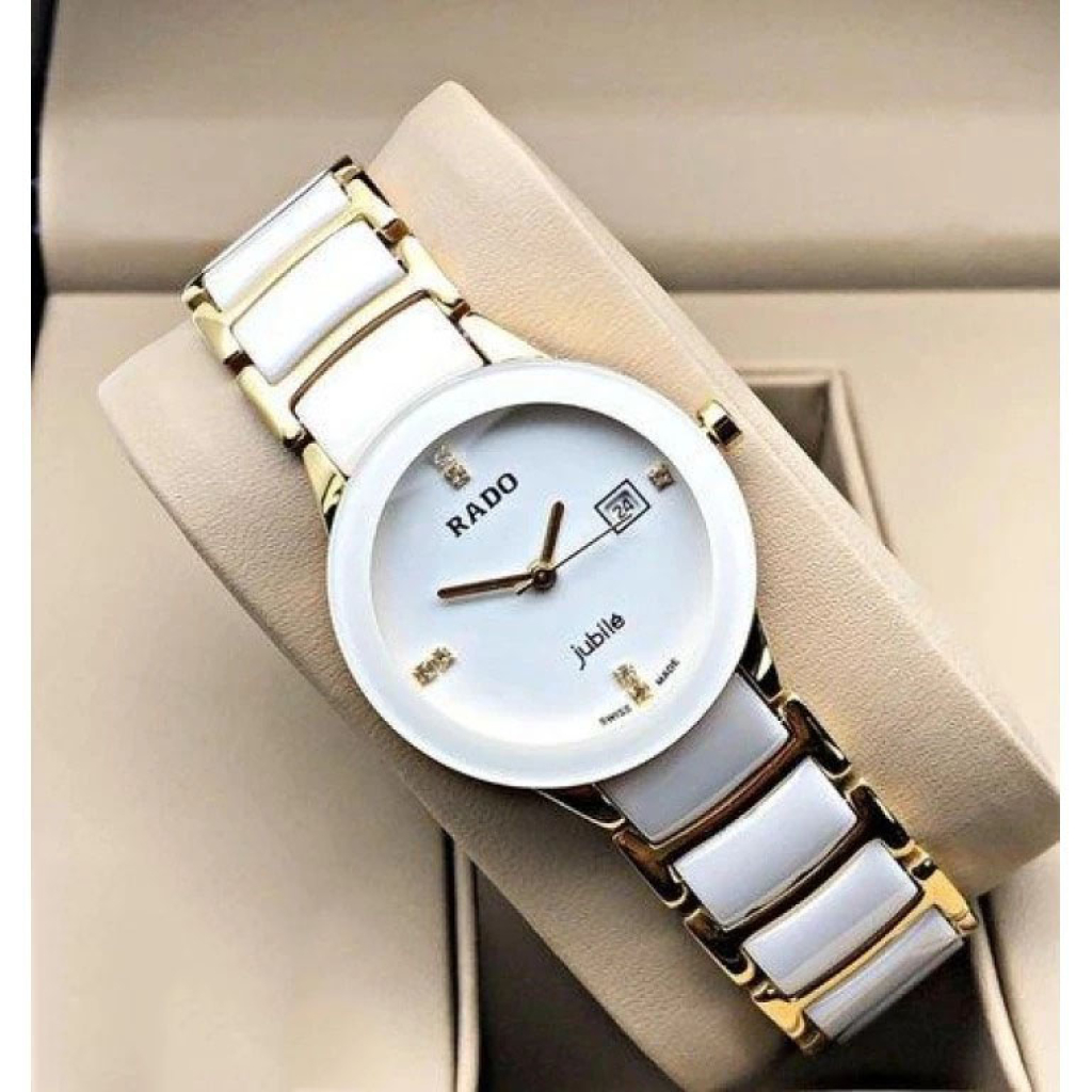 Rado Centrix Jublie Gold White Men's Watch For Man RD-JUB-00 White Dial Date Gift Watch 1 Rado Centrix Jublie Gold White Men's Watch For Man RD-JUB-00 White Dial Date Gift Watch