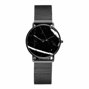 Black Women Watch With Grey Color Strap