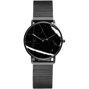 Black Women Watch With Grey Color Strap