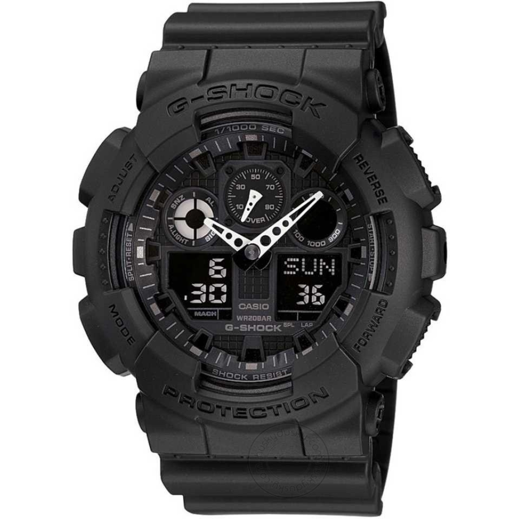 G-Shock Analog-Digital Black Dial Men's Watch for Man Sports Gshock - GA-100-1A1DR (G270) Gift