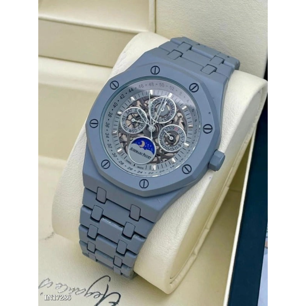 Audemars Piguet Chronograph Grey Dial Grey Metal Men's Watch AP-GRY-658