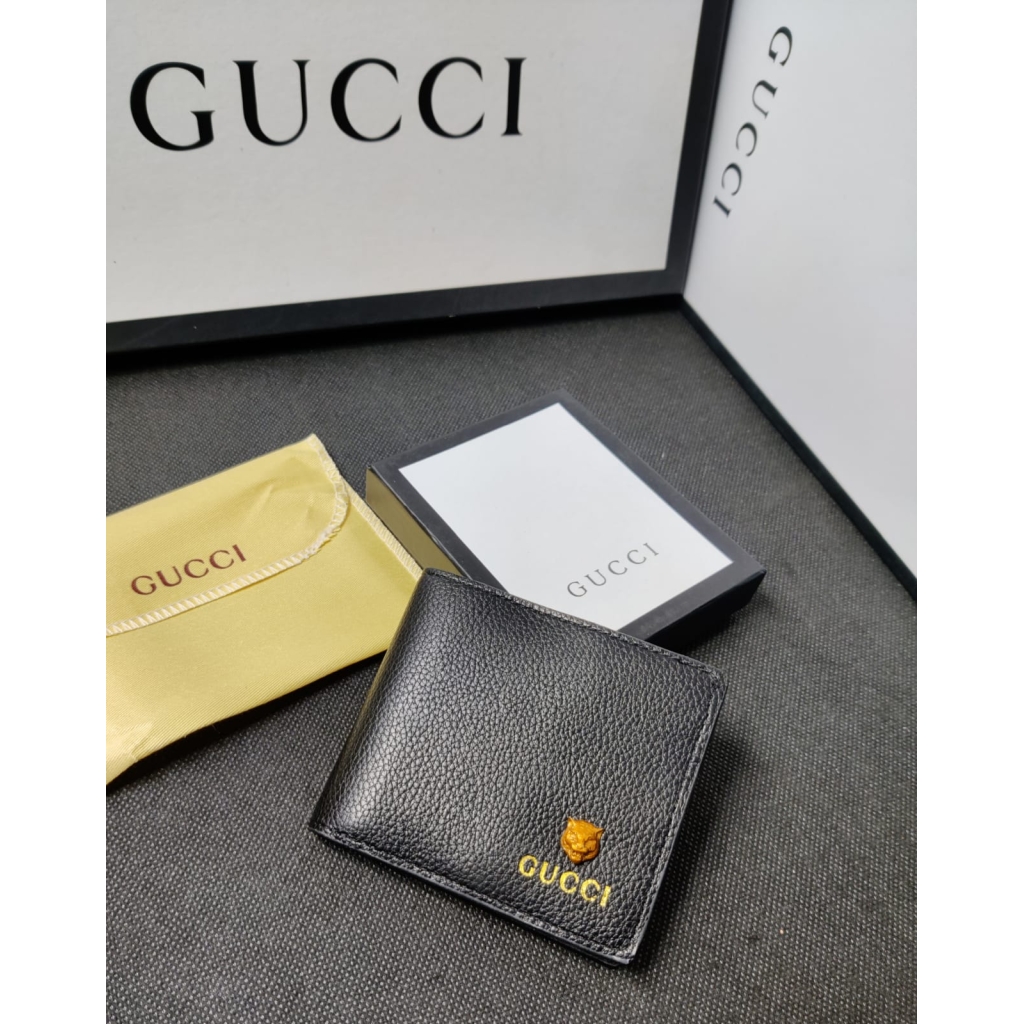 Gucci Leather Heavy Quality Full Black Wallet For Man GU-702
