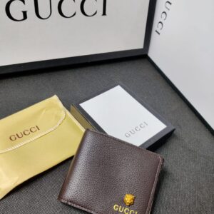Gucci Leather Heavy Quality Latest Full Brown Plain Decent look wallet For Man GU-711
