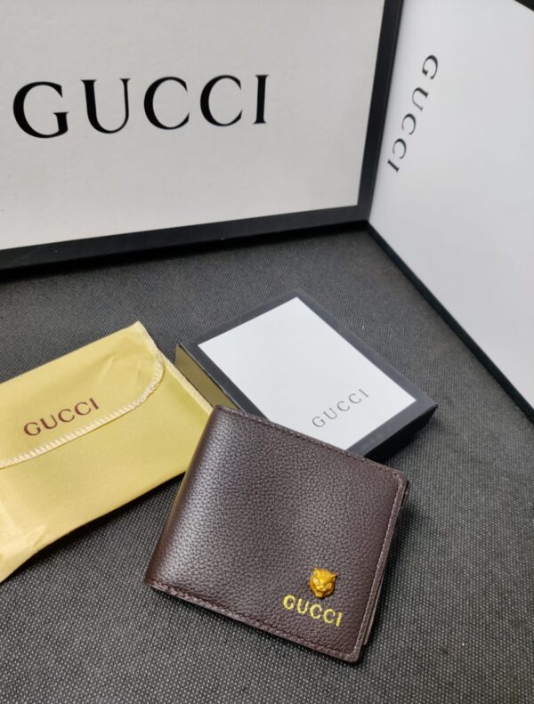 Gucci Leather Heavy Quality Latest Full Brown Plain Decent look wallet For Man GU-711
