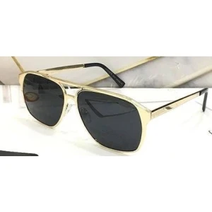 Lacoste Black Color Glass Men's Women's For Man Woman Or Girl Ls-83 Golden Frame Sunglass