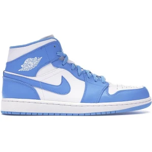 Air Jordan 1 Mid University Blue-White Basketball Shoes