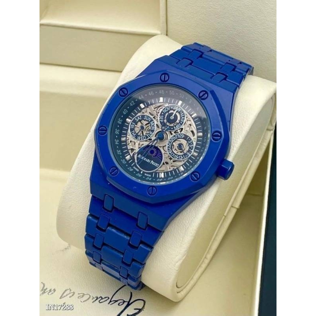 Audemars Piguet Blue Dial Chronograph Metal Men's Watch AP-BL-859