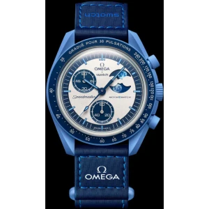 Swatch x Omega Blue & White Dial with Blue Case/Blue Strap Bioceramic Moonswatch Mission to Mercury OG-1033