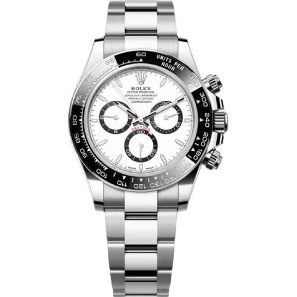 Rolex Cosmograph Date White Dial Silver Strap Watch For Men RLX-126612-LN