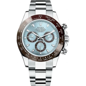 Rolex Chronograph Daytona Quartz Silver Blue Metal Men's Watch for Man RLX-BLUE-DIAL-QTZ