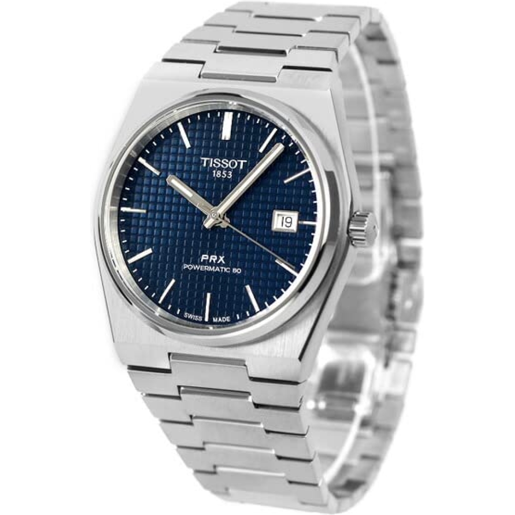 Tissot PRX Powermatic 80 Blue Dial Silver Steel Strap Watch for Men - TS-4103 1 Tissot PRX Powermatic 80 Blue Dial Silver Steel Strap Watch for Men - TS-4103