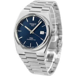 Tissot PRX Powermatic 80 Blue Dial Silver Steel Strap Watch for Men - TS-4103