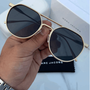 Marc Jacobs Latest Design Heavy Material Black Shade With Golden Frame Sunglass For Men's MJ-112